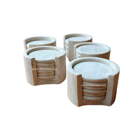 Ensemble de sous-verres en marbre moderne, résistant à la chaleur, écologique, fait main, design personnalisé, pour bar, hôtel, restaurant, maison