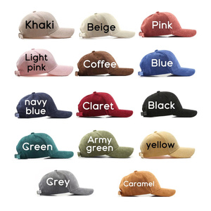 Custom Embroidery Baseball Cap 6 Panel Corduroy Adjustable Unisex Adults Casual Style Unstructured Curved Brim <b>Dad</b> <b>Hat</b> Unisex - Product Image 5