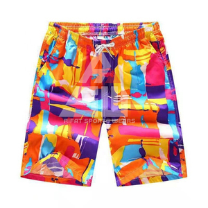 Mens Board Shorts Summer Beach Canvas 100% Polyester Knitted Mid Quick-dry Casual <b>Heat</b>-Transfer Print <b>Knee</b> Length Plus Size - Product Image 2