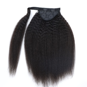 Queue de cheval en cheveux humains vietnamiens vierges, double épaisseur, aspect naturel, facile à clipser, pour femmes, usage quotidien ou soirée, permanente, la meilleure - Product Image 3