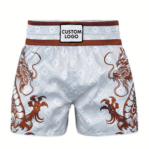 Shorts de boxe Muay Thai personnalisés imprimés, extensibles, respirants, légers, 100% polyester pour l'entraînement - Product Image 1
