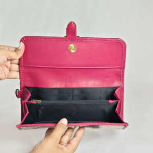 Cartera de Cuero Genuino Unisex de Primera Calidad, Corta, con Diseño Floral, Cierre a Presión, Anti-Robo, Hecha a Mano, para Uso Diario - Product Image 2
