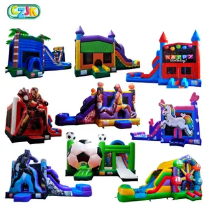 Big Biggest Bigger Inflatables Bouncer Jumping Castle Bounce Houses With Water Pool For Kids Children Party