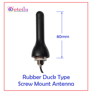 Antenne canard ETEILY ET-314SR-1L3-SMS à gain élevé 315 MHz 4 dBi avec montage à vis et câble RG174 + connecteur mâle, fabriquée en Inde - Product Image 2