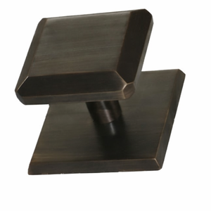 Obsidian Edge Antique Dark Brass Square <b>Door</b> <b>Knob</b> Modern Geometric Design|Luxury Decorative <b>Door</b> Handle for Main <b>Door</b> & Interior - Product Image 1