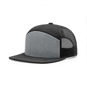 Unisex Mesh Trucker Hat 6-Panel Adjustable Breathable Casual Spring Summer Adult Flat Brim Contrast Color 100% Acrylic - Product Image 4