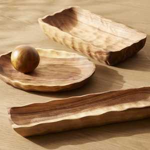 Assiette de présentation de mariage artisanale haut de gamme, polie, écologique, avec finition émeraude en résine époxy décorative, en bois de manguier - Product Image 5