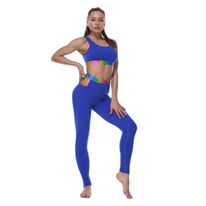 <b>Leggings</b> Gym Activewear OEM Private Label Women Yoga Set Women Solid Black Yoga Set Racerback <b>Crop</b> Top and High Waist Pocket - Product Image 1