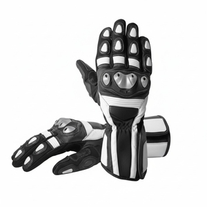 Guantes de Motocicleta de Cuero al por Mayor, Diseño Antideslizante de Dedo Completo, Cierre de Gancho y Bucle para Carreras, Conducción Urbana y Uso en Exteriores, Pakistán - Product Image 5