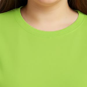 T-shirts surdimensionnés personnalisés pour femmes, col rond, t-shirts vierges pour femmes, impression personnalisée, conception gratuite, jersey. - Product Image 5