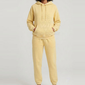 Conjunto Deportivo de Primera Calidad, 100% Algodón, Efecto Desgastado por el Sol, Sudadera con Capucha y Pantalones Jogger, Fabricante de Ropa OEM ODM - Product Image 3