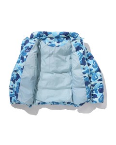 Blue Camouflage Print Unisex Hooded Puffer Jacket Windproof Breathable Filled Streetwear Style Zipper Closure 220g <b>Winter</b> <b>Coat</b> - Product Image 3