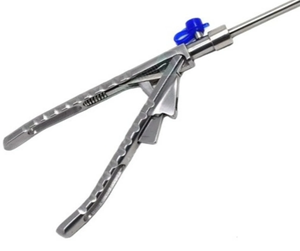 Portaagujas Laparoscópico con Mandíbula Dentada de 5 mm x 330 mm, Instrumento Quirúrgico de Acero Inoxidable para Cirugía Mínimamente Invasiva - Product Image 3