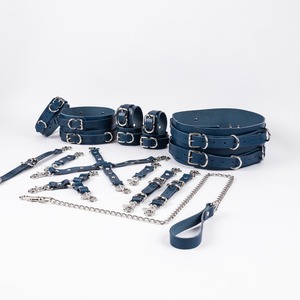 Bulk Genuine Leather Restraints 16Pcs Sets High Quality <b>Bondage</b> <b>Kit</b> Full Grain Fetish Restraints Sets RTTS-0005 - Product Image 4