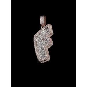 Collier pendentif ailes d'ange en argent sterling 925 serti de diamants Moissanite, style hip-hop, luxe, pour homme et femme, bijoux personnalisés - Product Image 2