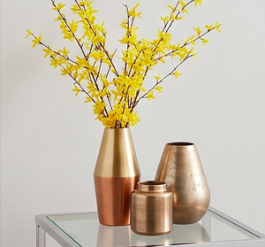 Vase vintage élégant fait main, design côtier, en acier inoxydable, pour fleurs séchées, à poser sur table ou étagère - Product Image 5