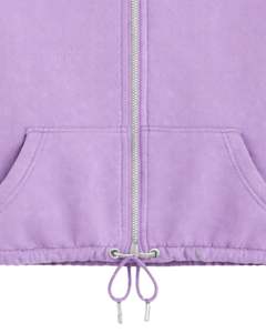 Sudadera corta de forro polar naranja quemado con cremallera completa para mujer, cuello polo, bolsillos delanteros, dobladillo con cordón ajustable, estilo casual y cálido para streetwear. - Product Image 5