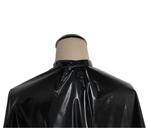 Venta Directa de Fábrica, Capa de Corte de Pelo Impermeable 100% Nailon/Poliéster, Cómoda, Negra, para Salón de Belleza y Barbería, con Logotipo Personalizado - Product Image 4