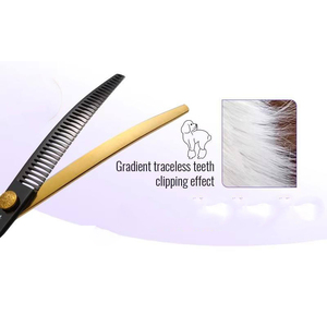 Professional <b>Dog</b> Grooming <b>Scissors</b> Curved Chunker Thinning Shears for <b>Dogs</b> - Product Image 6
