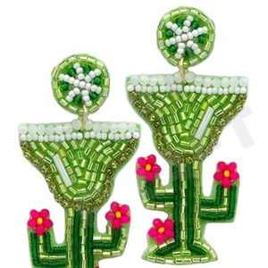 Fiestas de copa de cóctel Pendientes colgantes de moda especial Nueva llegada Cuentas hechas a mano transfronterizas Lentejuelas dulces Moda creativa - Product Image 1