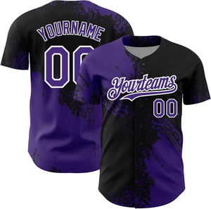 Camiseta de Béisbol Personalizada para Hombre, Venta al por Mayor, Camisas de Manga Corta con Botones, Uniformes Deportivos Hip Hop, Tallas Grandes, Transpirables, Anti-UV - Product Image 1