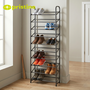 MIT SALE EBay Wholesale Taiwan Household Furniture Manufacturer Modern Portable Metal 10 tier Shoe Rack - Product Image 4