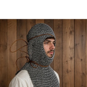 Customized Steel Chainmail Coif Antique Armor Wearable Metal Craft Welded Technique - Product Image 3