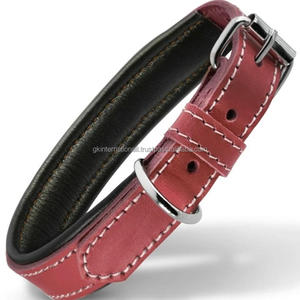 Collar de perro de cuero duradero con logotipo personalizado hecho a mano colorido para mascotas de todos los tamaños con hardware de níquel antioxidante de acero inoxidable - Product Image 4