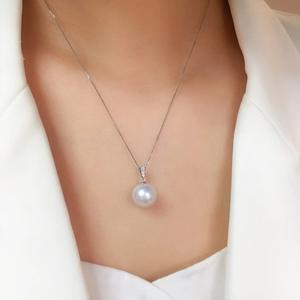 Collier en argent pur S925 avec pendentif en perles françaises, design simple et original, chaîne de clavicule réglable de luxe, collier de perles D9071 - Product Image 4