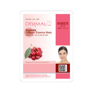 Masque d'essence de collagène DERMAL [Acerola] – Beauté coréenne, soins de la peau coréens, cosmétiques coréens, masque visage sans cruauté animale, taches brunes, collagène - Product Image 1