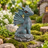 Décorations de jardin en résine miniatures au prix fantaisie, design original OEM, statue de dragon pour la décoration extérieure du jardin et du patio