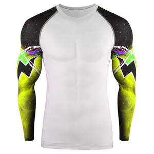 Camiseta Deportiva de Compresión SAIYIN Personalizada para Hombre, Protección Solar UPF50+, Transpirable, Elástica, para Entrenamiento, Venta al Por Mayor - Product Image 2