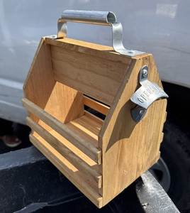 Nuevo Estilo, Caja de Almacenamiento de Botellas de Vino de Madera Hecha a Mano, Estilo Vintage, Madera Quemada, Estante para Vajilla, Cerveza y Refrescos - Product Image 1