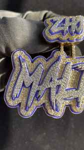 Colgante de Letra Personalizado de Lujo con Moissanita y Baño de Rodio, Certificado, Estilo Hip Hop Bling, Plata de Ley 925 - Product Image 5