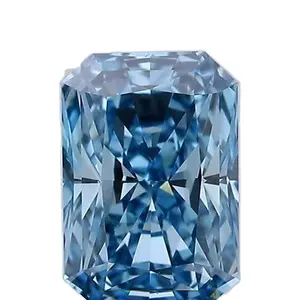 1 Karat Potongan Berseri Berlian Biru IGI Bersertifikasi Berlian Dipoles Berlian Longgar untuk Penggunaan Perhiasan