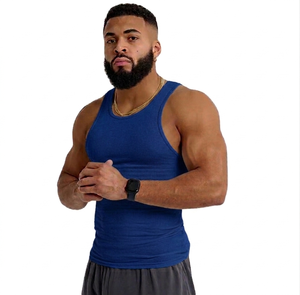 Camiseta sin Mangas para Hombre, Ajustada, de Algodón Suave y Transpirable, para Gimnasio, Entrenamiento, Uso Casual de Verano, Venta al Por Mayor - Product Image 1