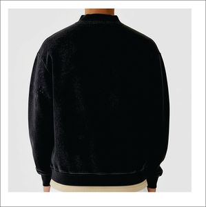 เสื้อสเวตเชิ้ตคอกลมผ้าฝ้ายแท้ 100% แบบเรียบ  พร้อมสกรีนโลโก้ตามสั่ง แขนยาว ทรงโอเวอร์ไซส์ สำหรับผู้ชาย - Product Image 3