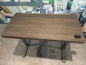 Height Adjustable LED Strip Decoration Modern Minimalist Steel Eco-friendly Durable Standing <b>Desk</b> Wood Upper for Home Office - Product Image 4