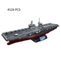 Ensemble de blocs de construction de flotte de navires de guerre militaires, grand modèle de navire de guerre et de porte-avions, jouets de construction pour adultes