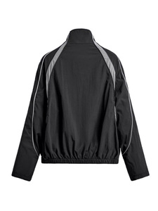 Ensemble survêtement coupe-vent 100% nylon pour homme, pantalon et veste à col, avec bandes réfléchissantes et empiècements, idéal pour le travail - Product Image 2