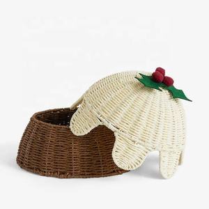 Christmas Pudding Straw Food <b>Cover</b>, Net <b>Cover</b> Handmade Holiday, Fruit and Vegetable Tools For <b>Table</b> Decoration Handicraft - Product Image 2