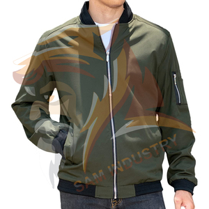 Chaqueta de Satén Bordada con Logotipo Personalizado para Hombre, Chaqueta de Moda con Cierre de Cremallera, Chaquetas de Satén para Hombre - Product Image 5