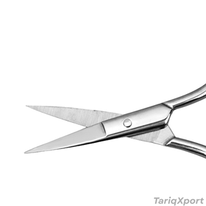 Ciseaux à sourcils droits en acier inoxydable de haute qualité avec poignée confortable pour la coupe de cheveux et les soins de beauté - Product Image 4