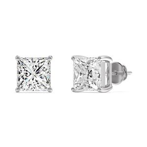 Princess Cut Lab Grown Diamond Stud <b>Earrings</b> - Product Image 3