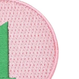 Pretty Girl Number 1 <b>Patch</b> Pink & Green Embroidered Round Applique Iron On Sew On Badge for <b>Jackets</b> Bags Hats DIY Apparel - Product Image 6