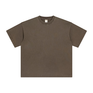 Camiseta Premium Oversize de Algodón Pesado con Hombros Caídos, Lisa, Básica, Estilo Urbano, Casual, Ajuste Holgado, Personalizable, Venta al por Mayor DDP - Product Image 6