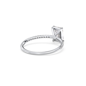 REYES Enchanting Radiant Cut 1.11Ct HPHT CVD Lab Grown Diamond <b>Ring</b> in 14K Solid Gold Rhodium Plated <b>Fine</b> Jewelry For Women - Product Image 6