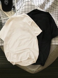เสื้อยืดผู้ชายผ้าฝ้าย 100% แห้งเร็ว ไม่หดตัว สกรีนโลโก้ได้ คุณภาพสูง ทอแบบถัก สำหรับฤดูใบไม้ร่วง สไตล์ลำลอง แฟชั่นแนวสตรีท - Product Image 6