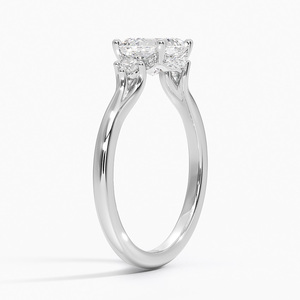 BOJ <b>Ring</b> 078 Asscher Cut 925 Silver Halo Prong Stone Solitaire Diamond <b>Ring</b> 2ct D Color VVS1 Moissanite GRA Certified Low Price - Product Image 2