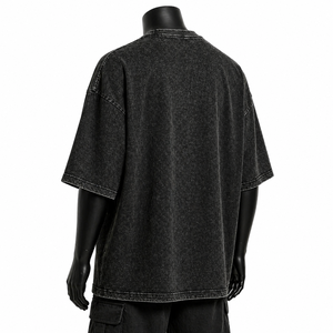 Camiseta de Punto para Hombre, Cuello Redondo, Manga Corta, Bloques de Color Blanco y Negro, Estilo Formal, Antiarrugas, 100% Algodón, Secado Rápido - Product Image 2